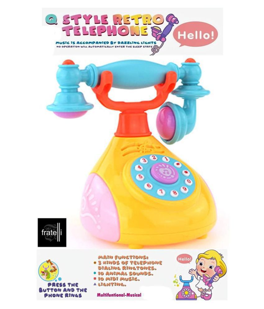     			FRATELLI  Retro Phone Toy with Lights, Music & Multiple Functions - Assorted Colors