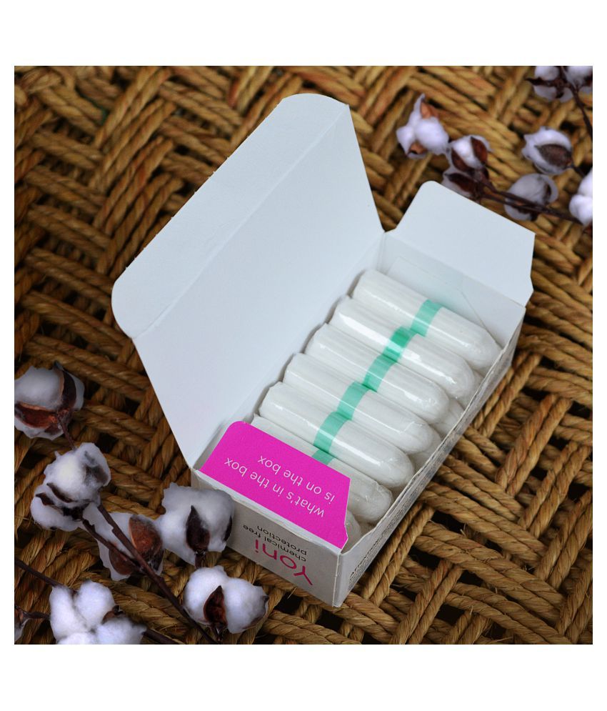 Yoni 100 Organic Cotton, Biodegradable 16 Applicator Light Tampons