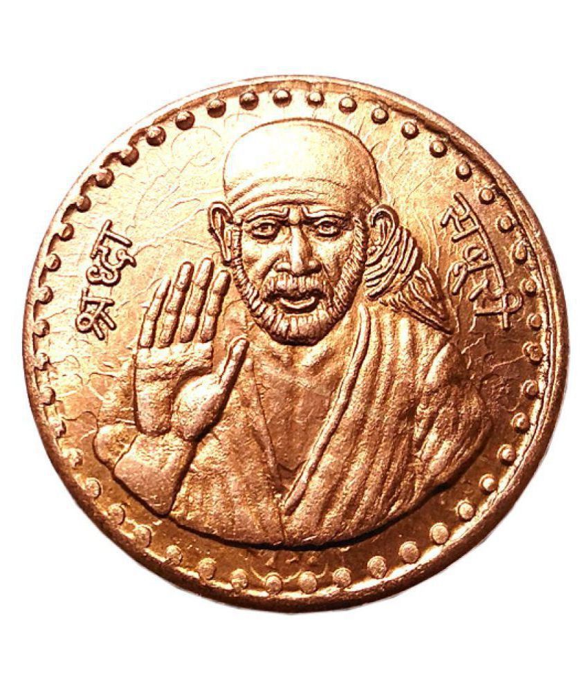     			LORD SAI BABA JI RARE COIN EAST INDIA COMPANY ANNA 1818 MATA COIN (LUCKY COIN)