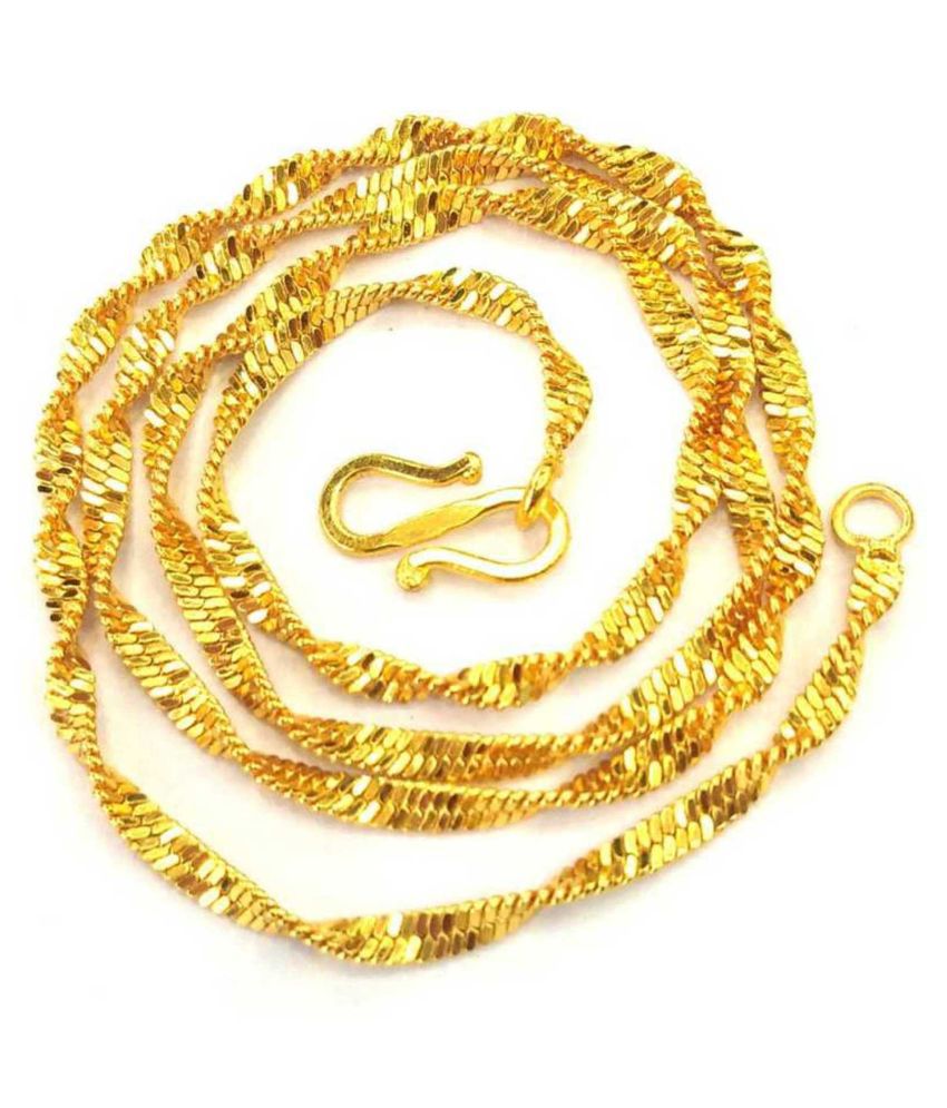     			Jewar Mandi Chain Gold Plated Rich Look Long Size Latest Designer Daily Use Jewelry for Men Women, Boys Girls, Unisex
