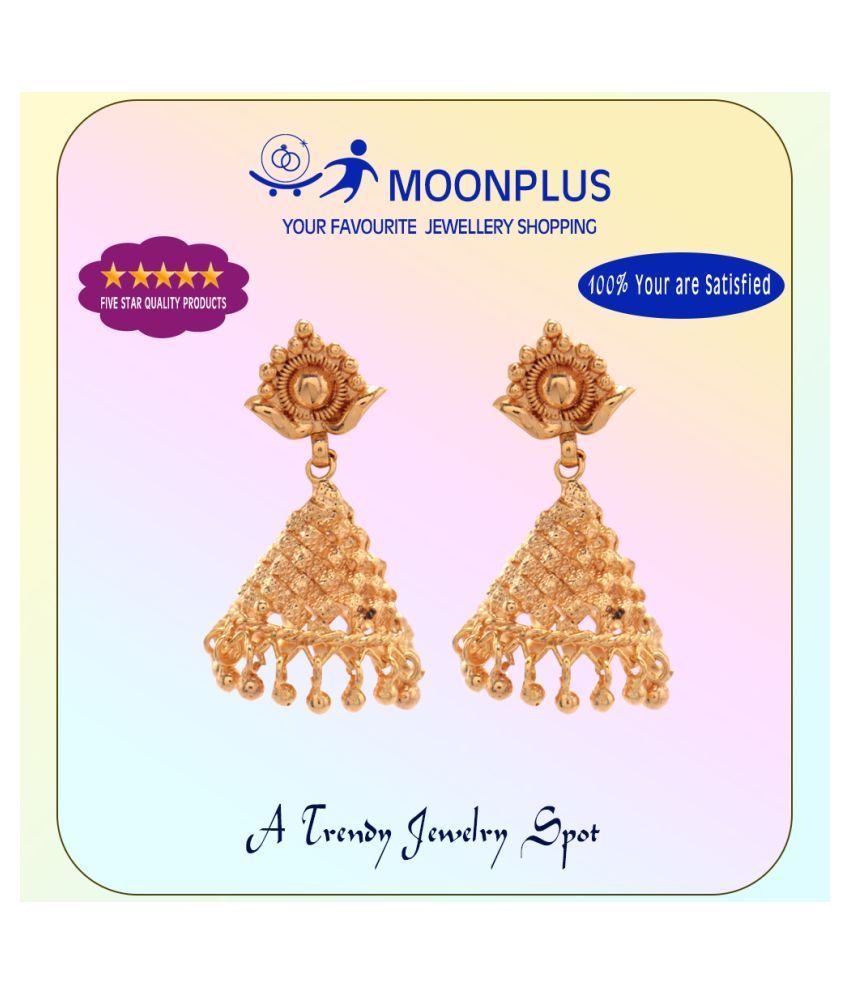 Moonplus Gold Plated Jumkha Earrings Jimikki Kammal For Girls And Womens Buy Moonplus Gold Plated Jumkha Earrings Jimikki Kammal For Girls And Womens Online At Best Prices In India On Snapdeal