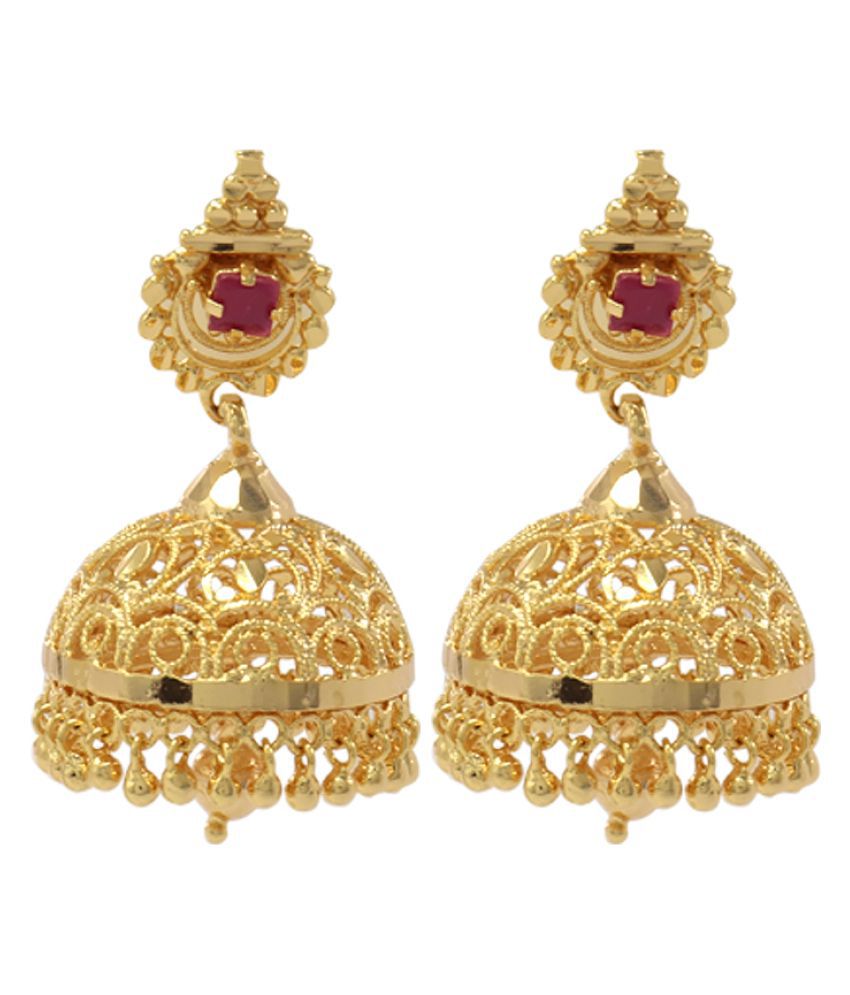 Moonplus Gold Plated Jumkha Earrings Traditional Jimikki Kammal For Women And Girls Buy Moonplus Gold Plated Jumkha Earrings Traditional Jimikki Kammal For Women And Girls Online At Best Prices In India