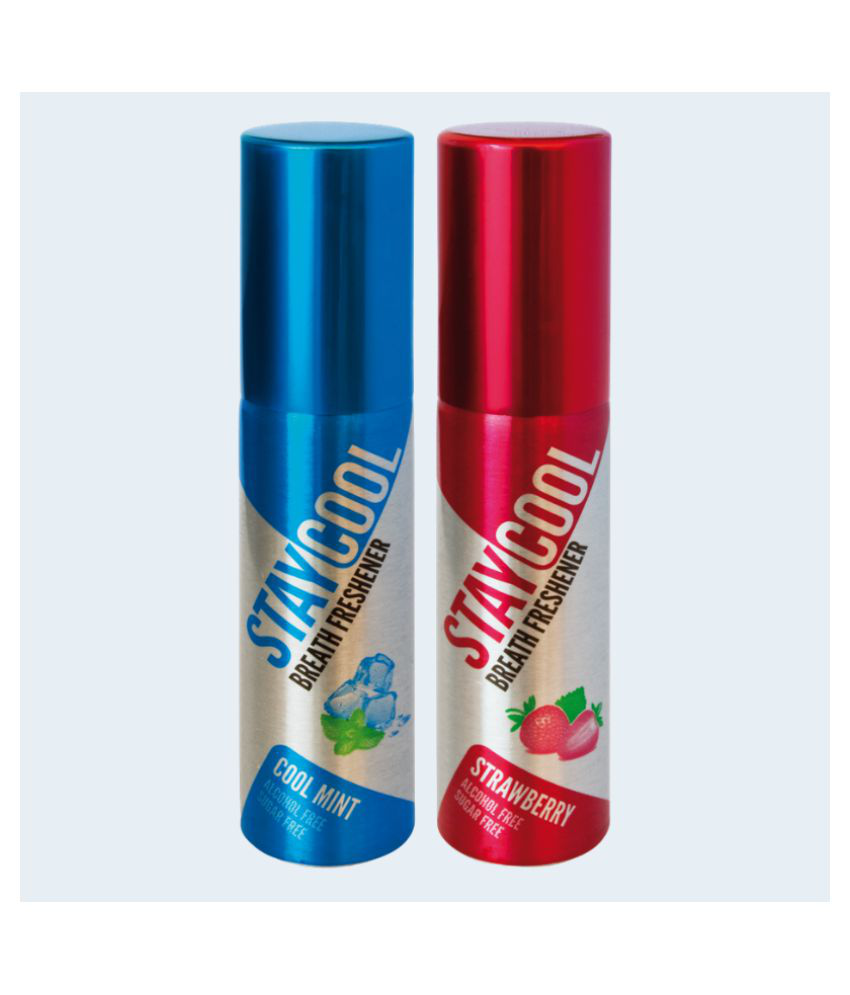     			StayCool (1 Mint,1 Sweet Mint) Breath Freshener Coolmint, Strawberry 40 mL Pack of 2