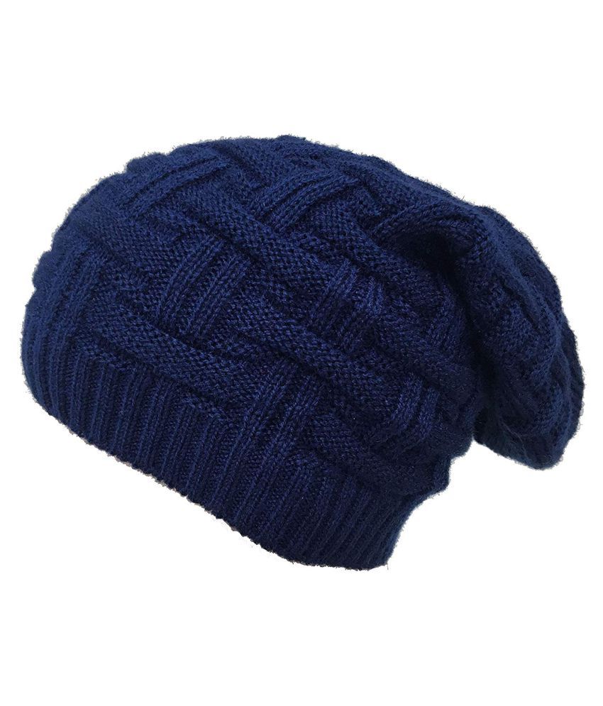     			Whyme Fashion Blue Wool Caps
