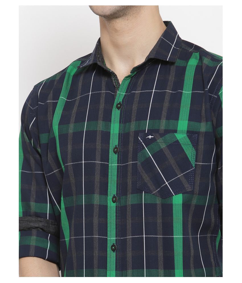 UNICOPS Giza Cotton Green Shirt Single Buy UNICOPS Giza Cotton Green