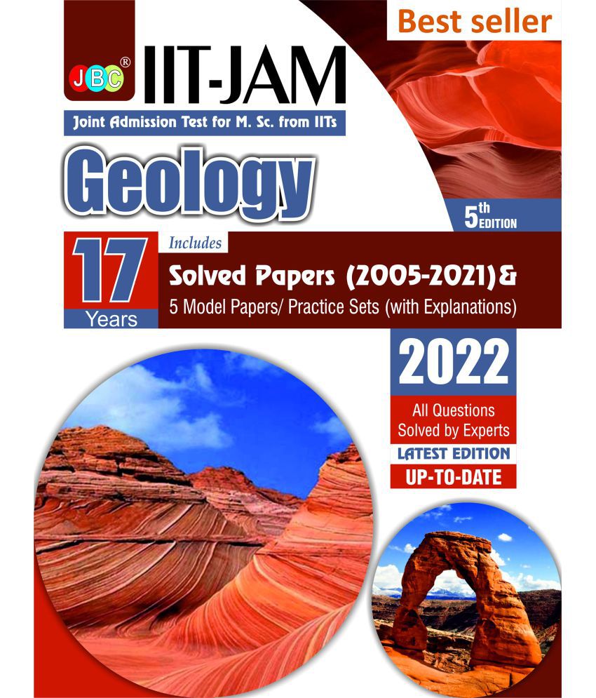     			IIT JAM Geology Book For 2022, 17 Previous IIT JAM Geology Solved Papers And 5 Amazing Practice Papers, One Of The Best MSc Geology Entrance Book Among All MSc Entrance Books And IIT Jam Geology