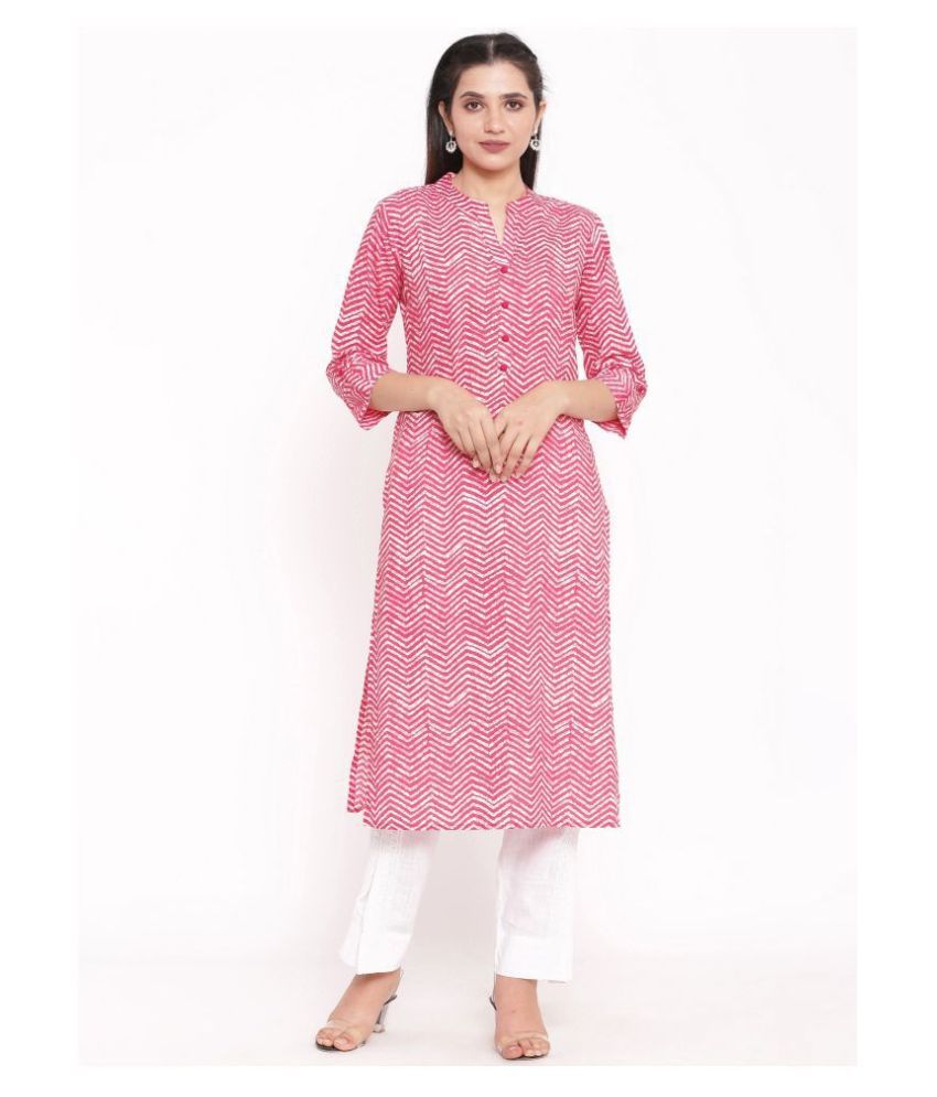     			SAART BUNAAI Cotton Kurti With Pants - Stitched Suit