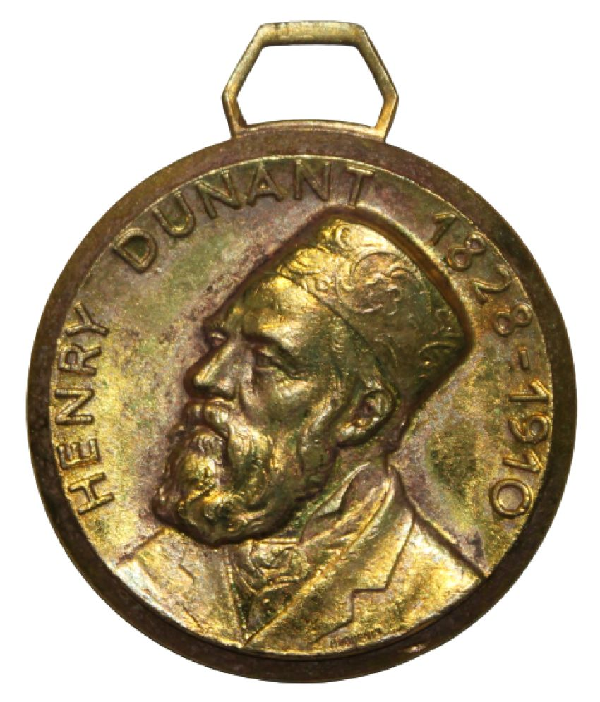     			HENRY DUNANT (1828-1910) "HUGUENIN LE LOCLE" RARE MEDAL