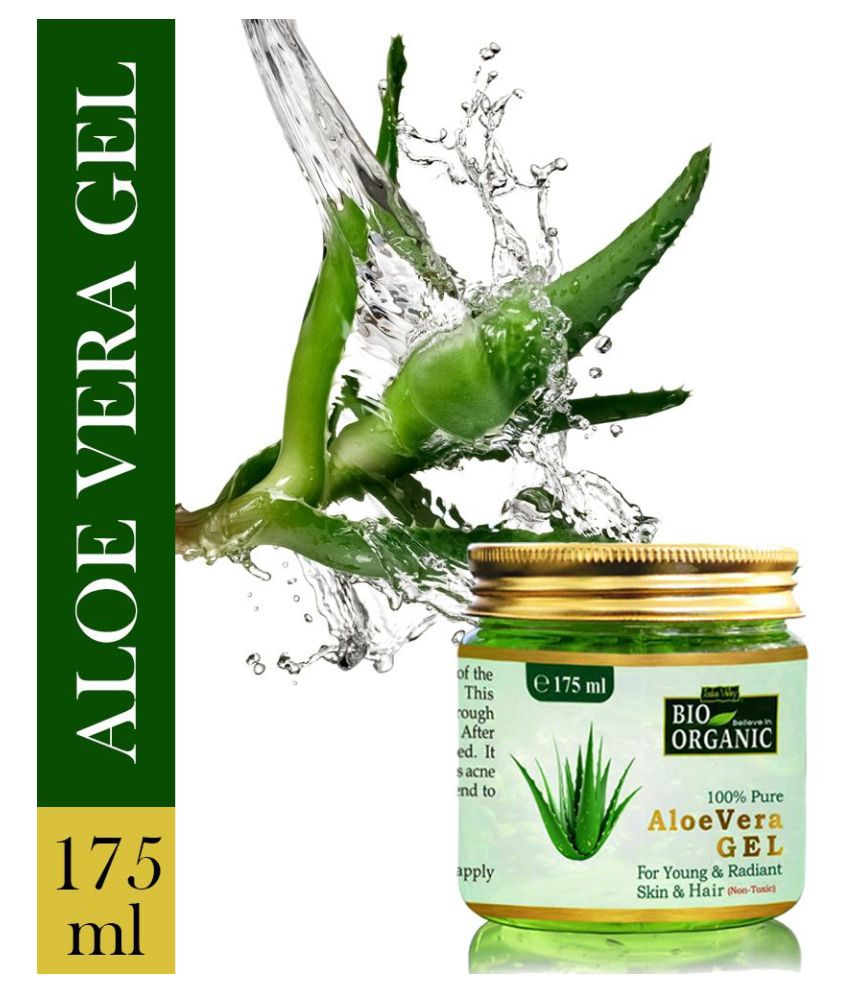 Indus Valley Bio Organic Non Toxic Aloe Vera Gel For Acne, Scars, Glowing Skin Cleanser 175 mL