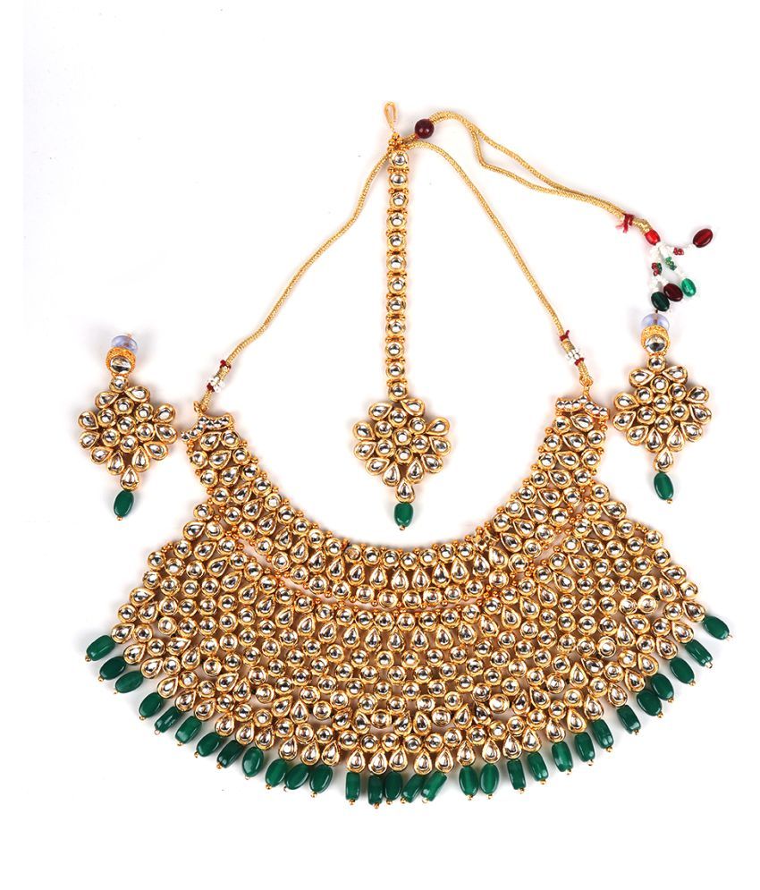 Mirraw Green Necklace Sets Jewellery 