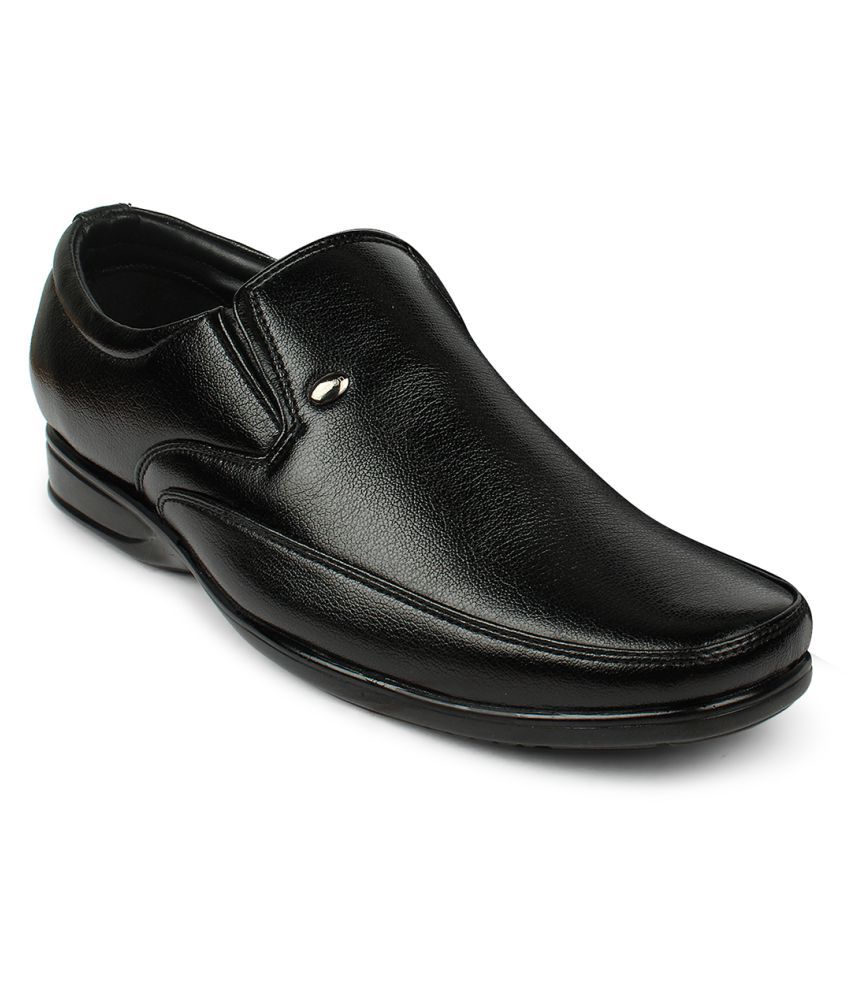     			Action Slip On Artificial Leather Black Formal Shoes