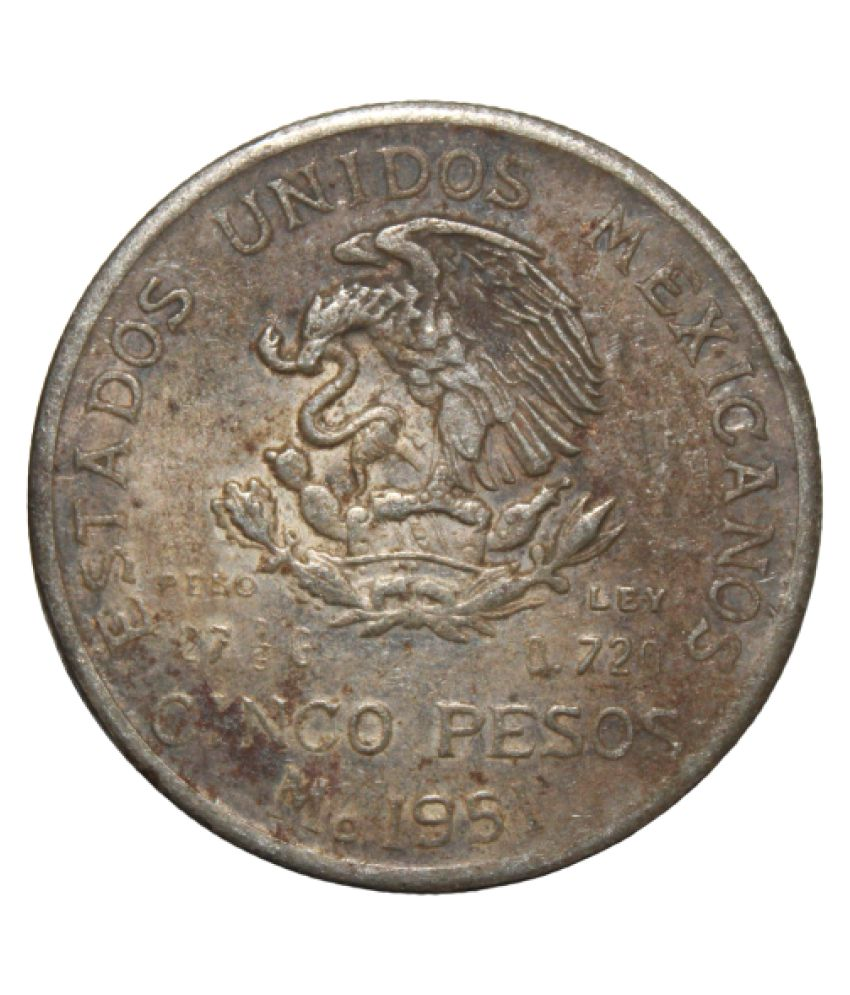     			5 PESOS (1951) ESTADOS - UNIDOS - MEXICANOS OLD AND RARE COIN