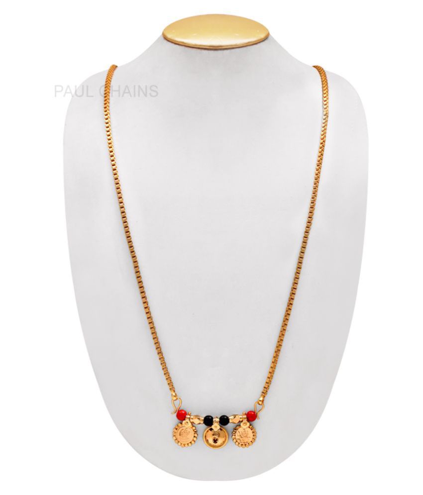     			Paul Chains - Golden Mangalsutra ( Pack of 1 )