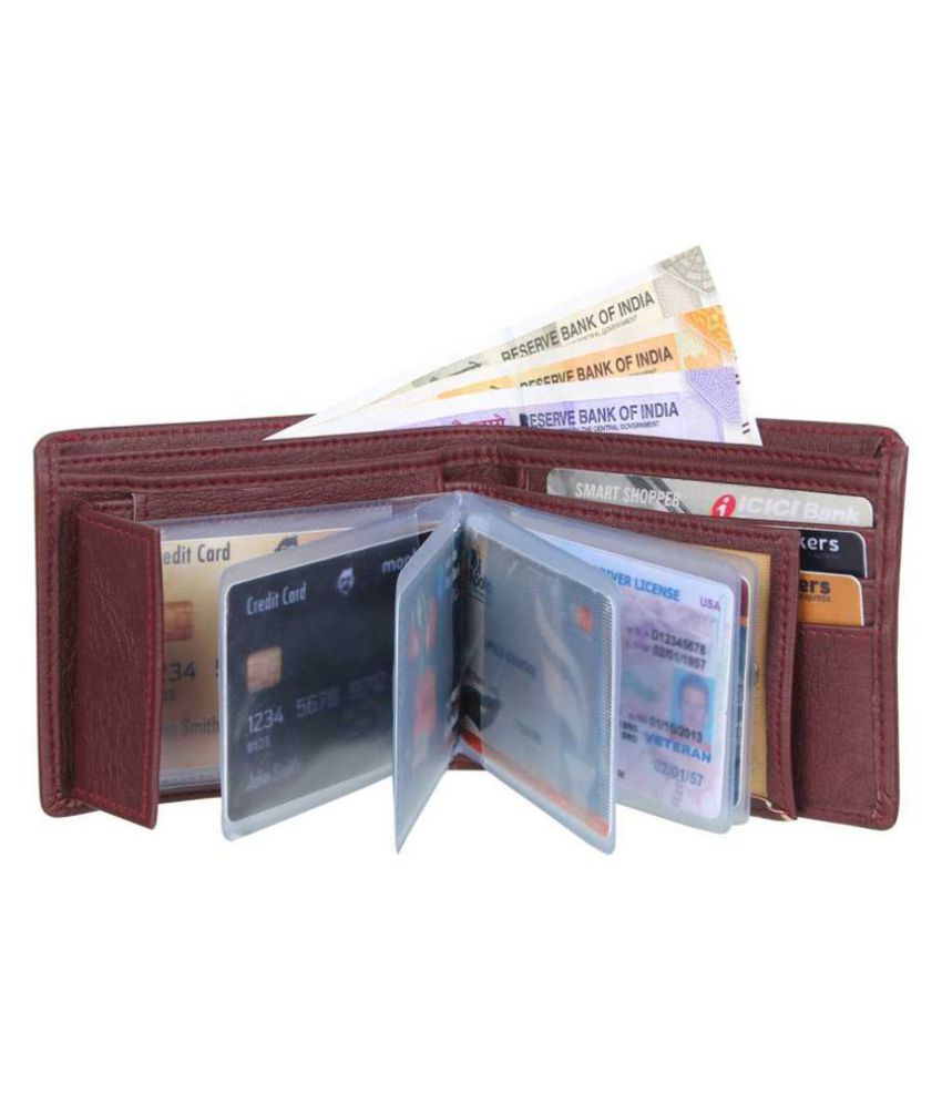 SUNSHOPPING - Brown PU Men's Regular Wallet ( Pack of 1 )