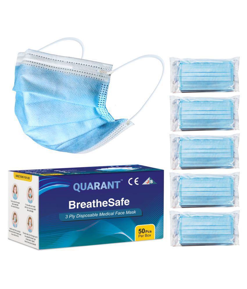     			QUARANT 3 Ply Disposable Surgical Face Mask