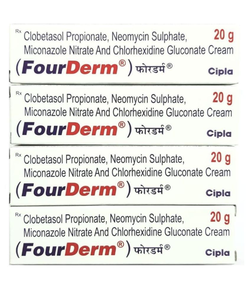     			FOURDERM  DAY CREAM 20 GM (PACK OF 4) Foot Cream ( 80 g ) Pack of 4