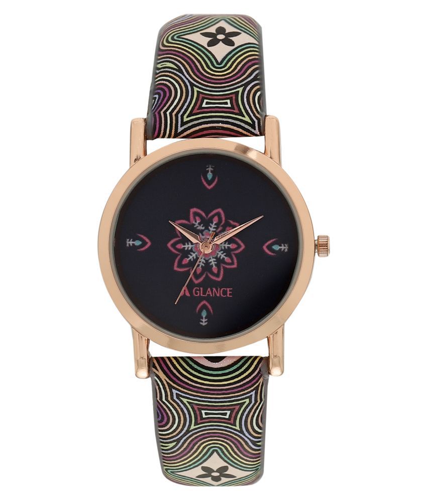     			Aglance - Multicolor Leather Analog Womens Watch