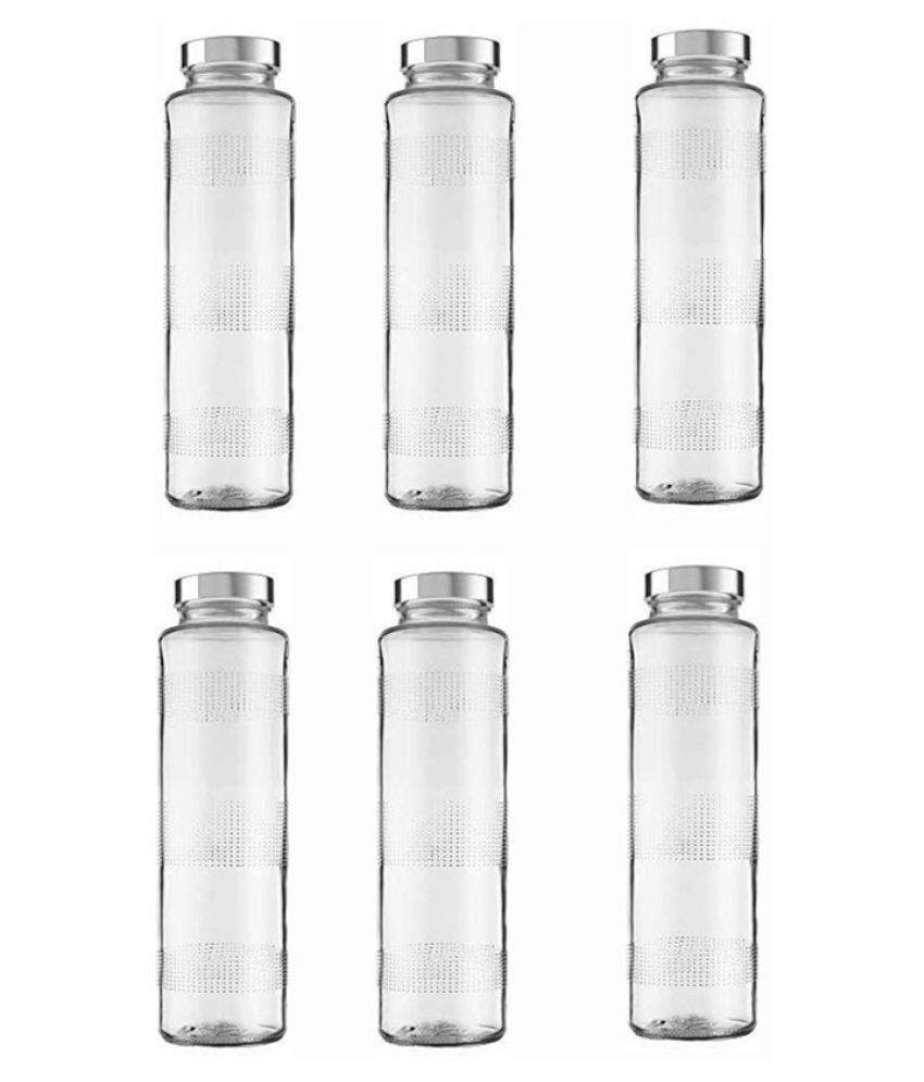     			Somil Stylish Bottle White 750 mL Glass Water Bottle set of 6