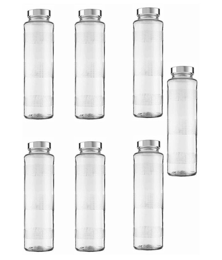     			Somil Stylish Bottle White 750 mL Glass Water Bottle set of 7