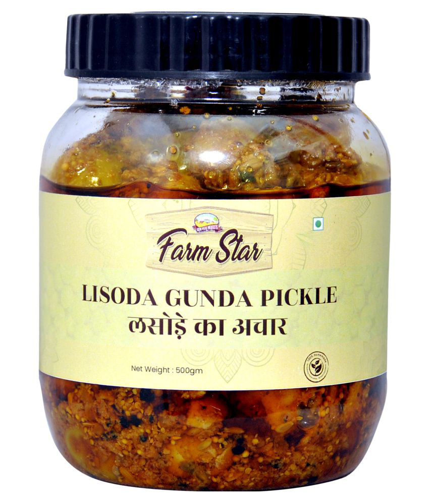 Farm Star Lisoda Gunda Pickle (100% Fresh & Homemade) Pickle 500 g