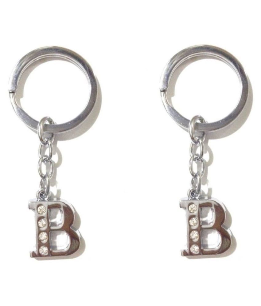     			Americ Style Combo offer of Alphabet ''B & B'' Metal Keychains (Pack of 2)