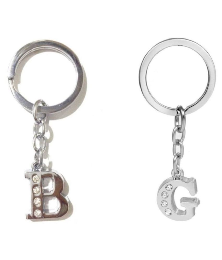     			Americ Style Combo offer of Alphabet ''B & G'' Metal Keychains (Pack of 2)