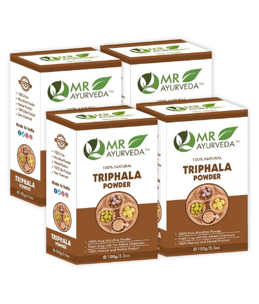     			MR Ayurveda 100% Natural Triphala Powder Hair Scalp Treatment 400 g Pack of 4