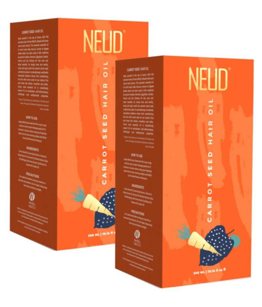 NEUD Carrot Seed Premium Hair Oil 600 mL Pack of 2