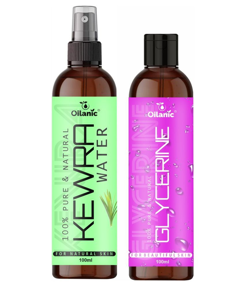     			Oilanic   Kewra Water    & Glycerine Skin Tonic 200 mL Pack of 2