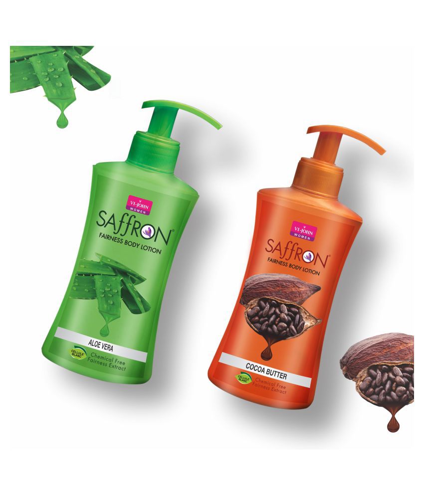     			VIJOHN Saffron Aloevera & Cocoa Butter Fairness Chemical Free Body Lotion 250ml Each  Pack of 2