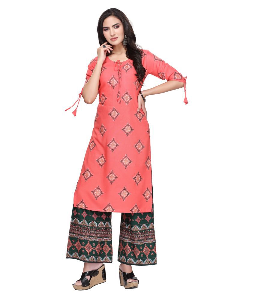     			haya fashion - Multicolor Straight Rayon Women's Stitched Salwar Suit ( Pack of 1 )
