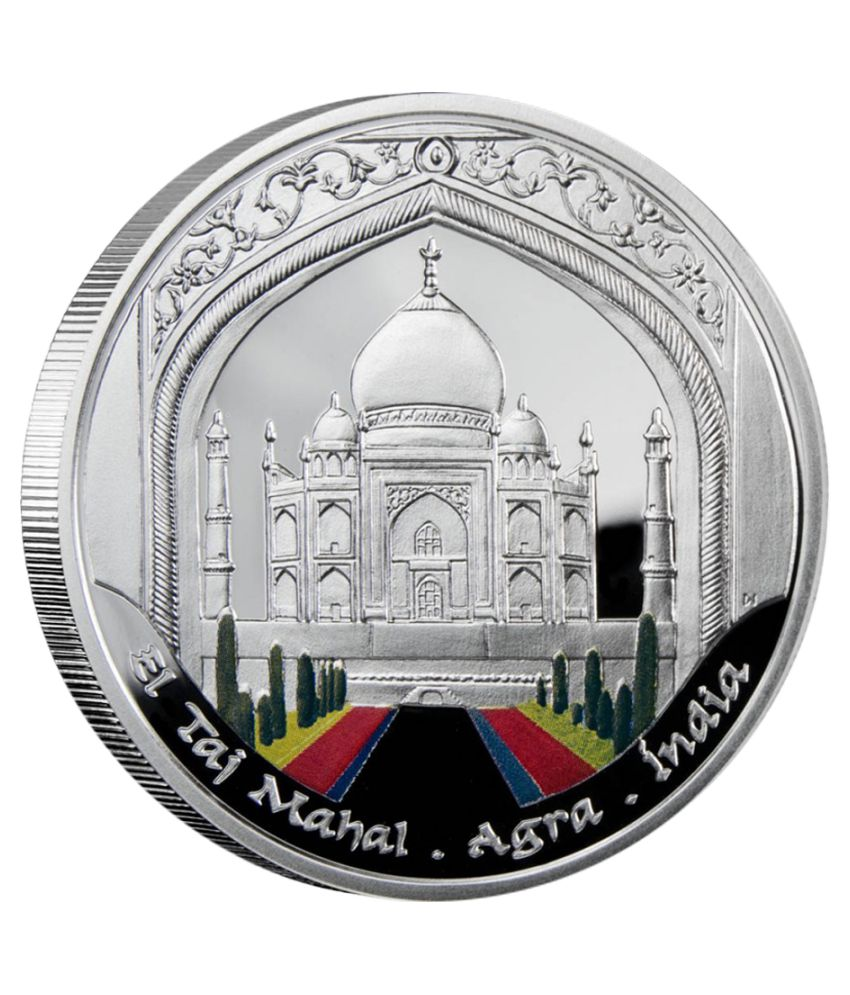     			10 Diners - Wonders of Taj Mahal Agra India Les Meravelles Del Mon (Andorra) Non-Circulated Extremely Rare Silverplated Coin