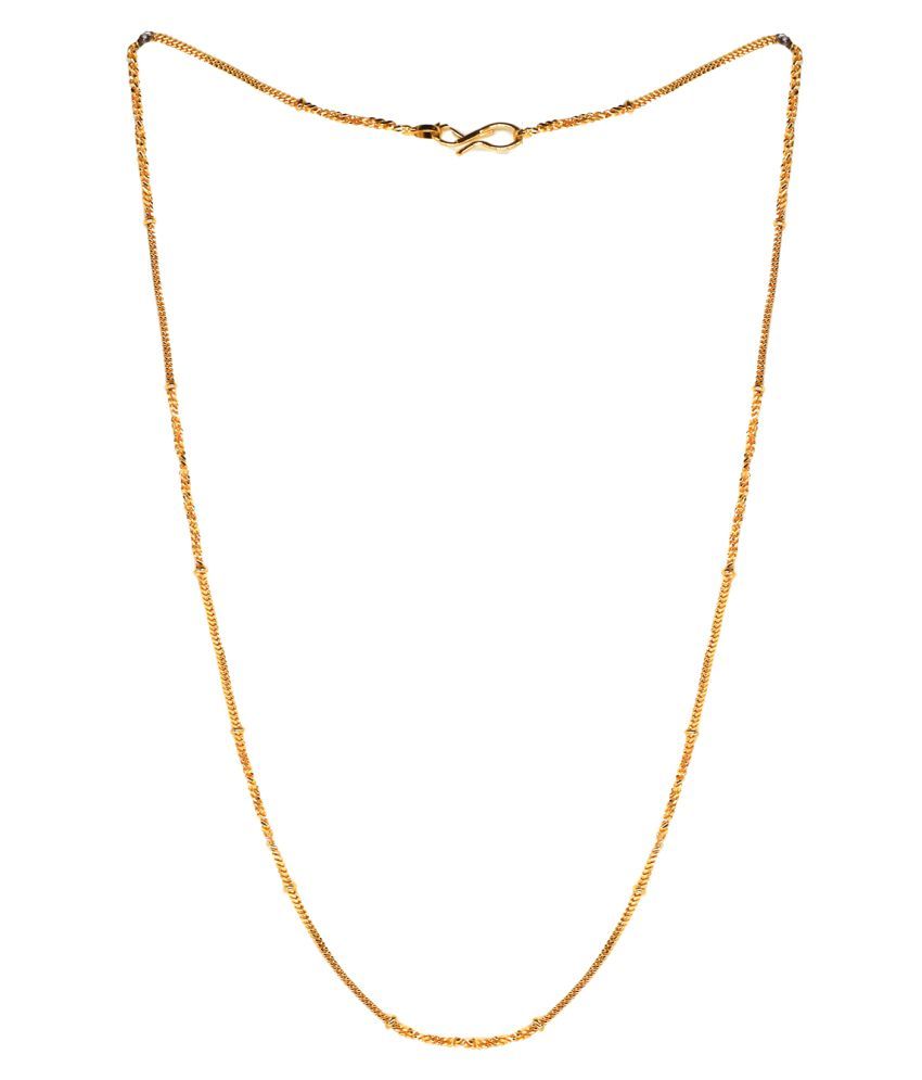     			SHANKH-KRIVA Gold Plated Chain ( Set of 1 )