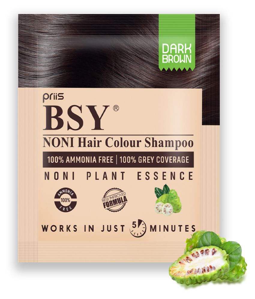 BSY Noni Permanent Hair Color Dark Brown 20mlx5 Sachets 100 mL