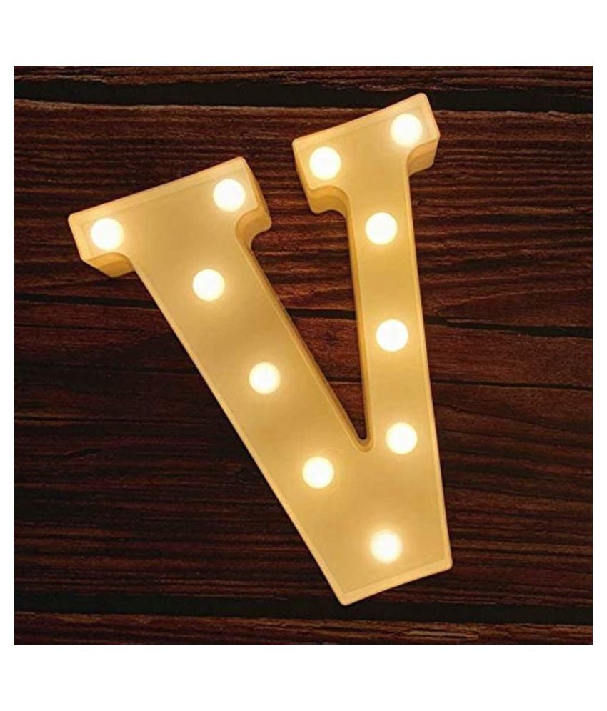     			MIRADH LED Marquee Letter Light,(Letter-V) LED Strips