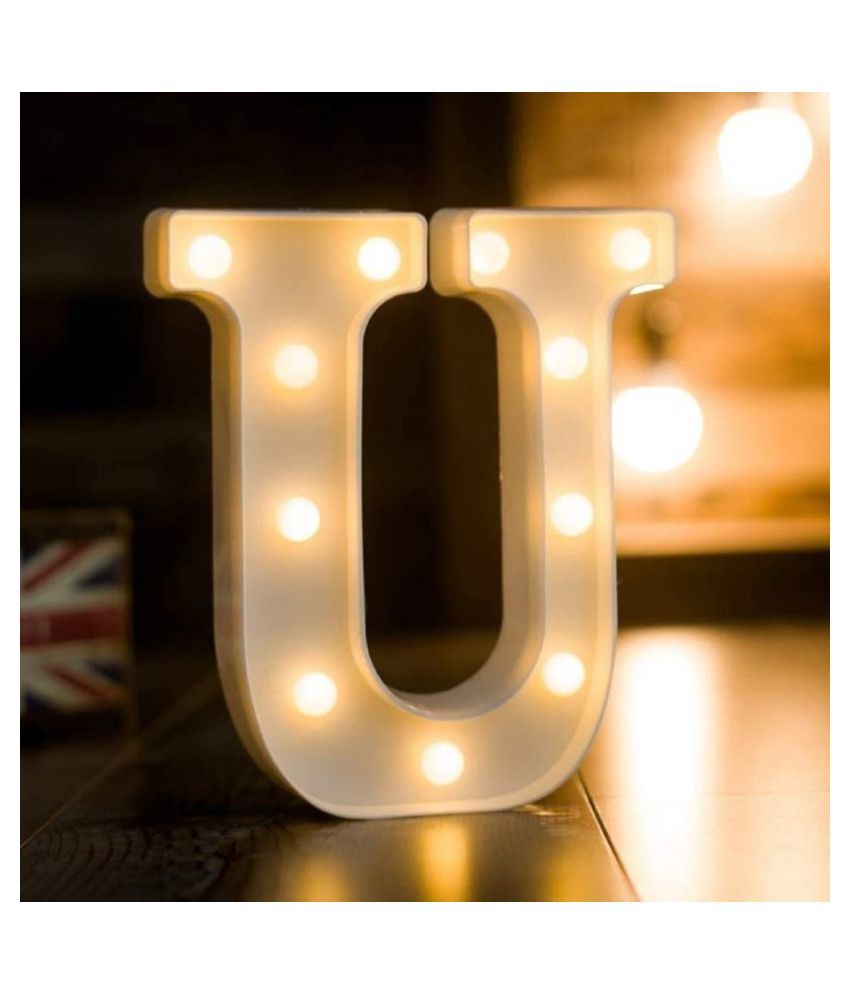     			MIRADH LED Marquee Letter Light,(Letter-U) LED Strips