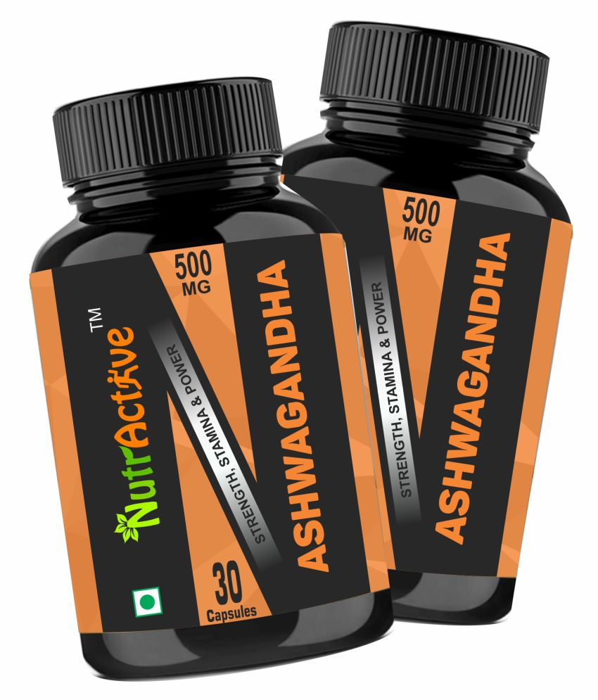     			NutrActive Organic Ashwagandha 500mg Capsule 60 no.s Pack of 2