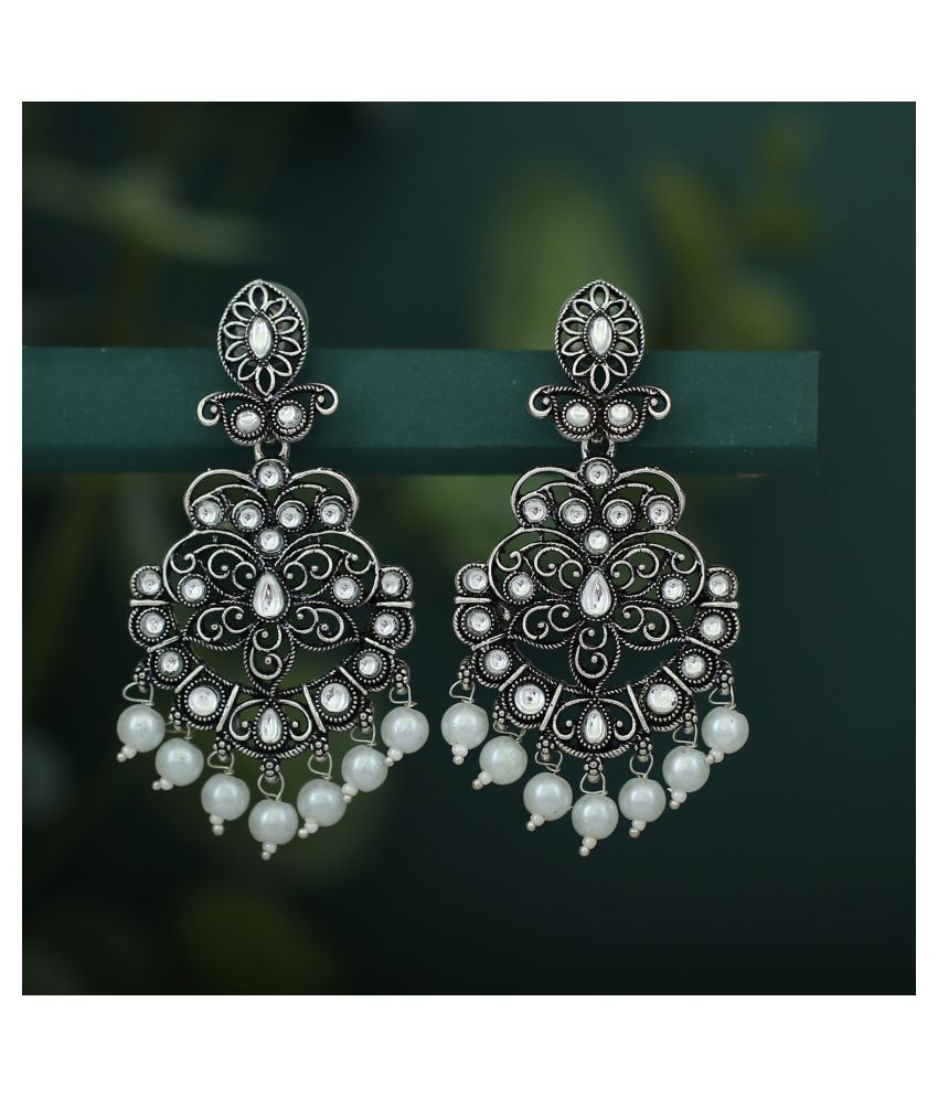 Sukkhi Exotic Oxidised Pearl Chandelier Earring For Women Buy Sukkhi