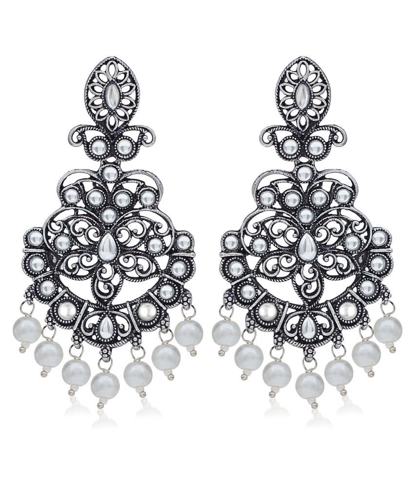 Sukkhi Exotic Oxidised Pearl Chandelier Earring For Women Buy Sukkhi