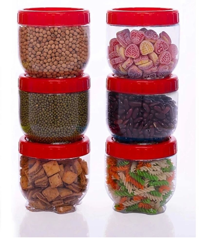     			ZAMKHUDI Grocery Storage Plastic Food Container Set of 6 400 mL