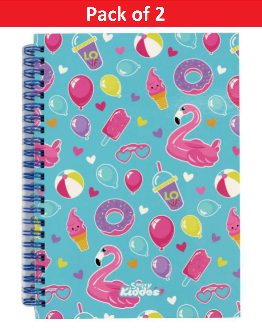 Smily  Kiddos | A5 Lined Notebook Light Blue | Pack of 2|Writing Note Books | School  Notebooks