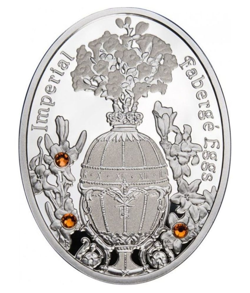     			1 Dollars ''Bouquet of Lilies Clock Egg'' - Imperial Faberge Eggs Elizabeth II (Niue) Silver Plated Coin