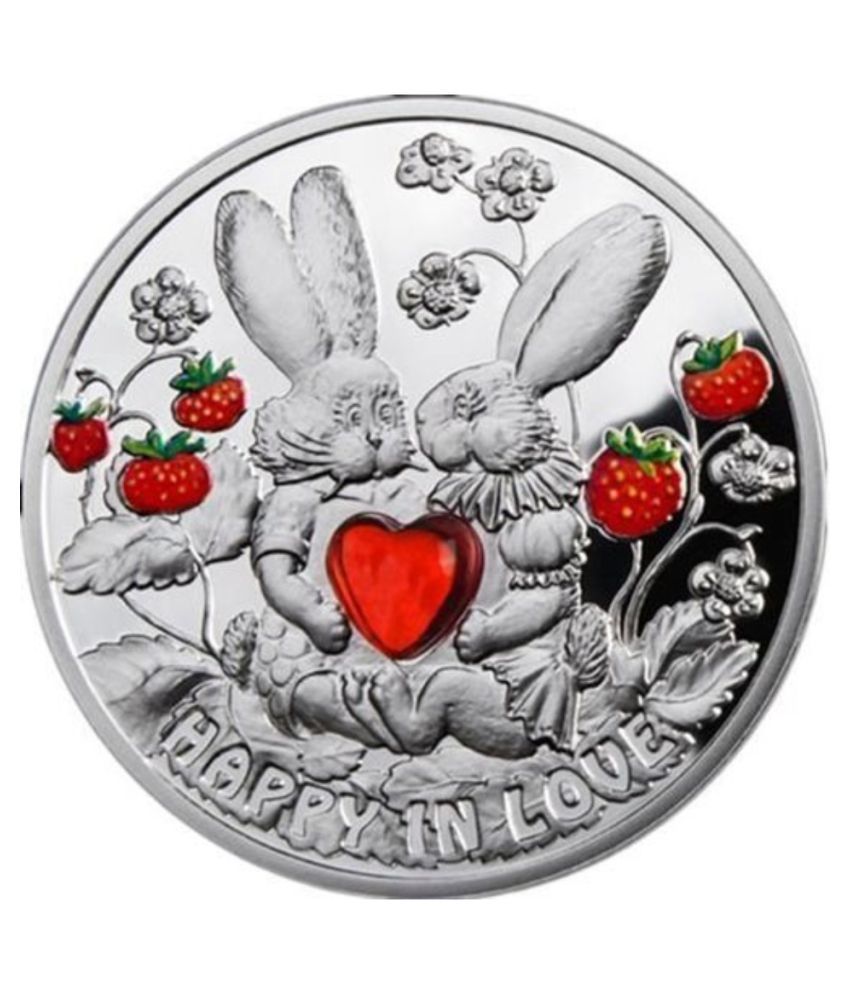     			1 Dollars ''Happy in Love'' - Elizabeth II (Niue) Silver Plated Coin