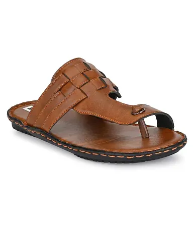 Bucik tan leather online slippers