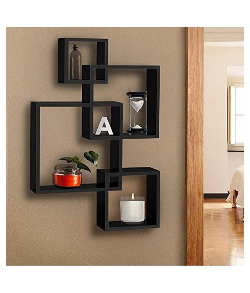 Buy Clover Crafts Intersecting Floating Wall Shelf With 4 Shelves