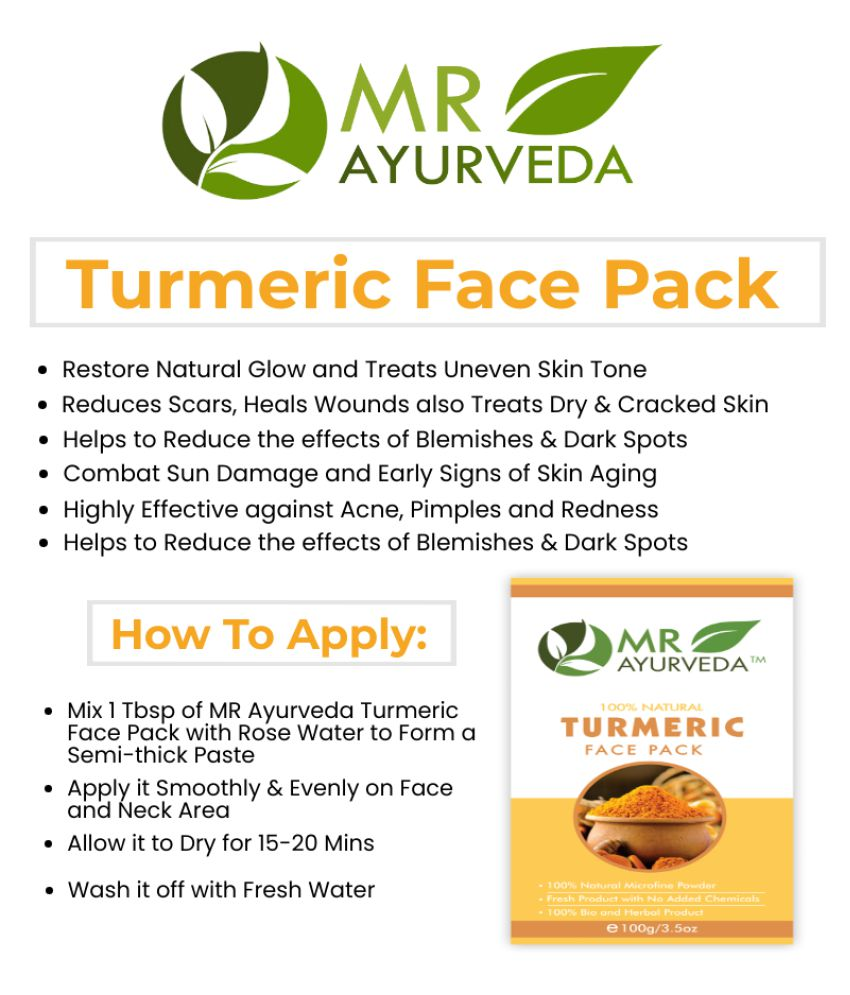 MR Ayurveda Fenugreek Powder & Turmeric Powder Face Pack Masks 200 gm Pack of 2 Buy MR Ayurveda