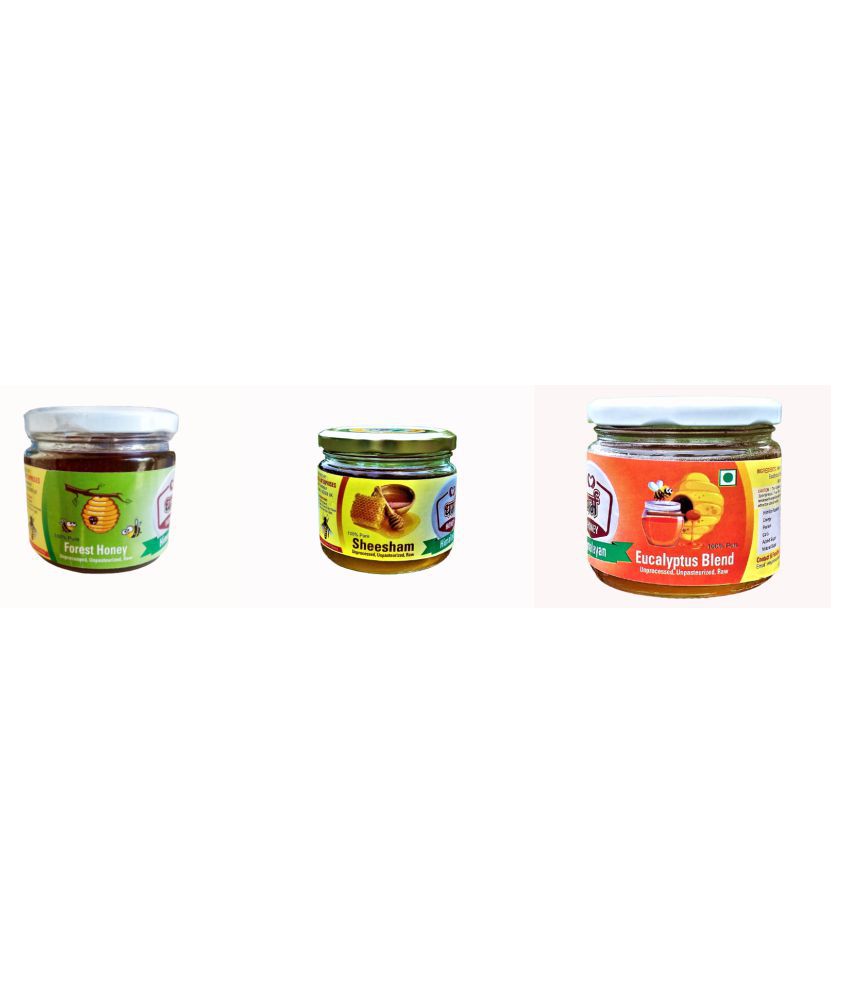 Dharm Foods Enterprises Shehad Wildflower Honey Natural Sweet 350 g Pack of 3
