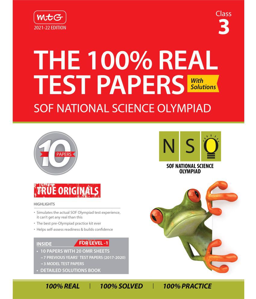     			The 100% Real Test Papers (NSO) Class 3