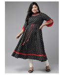 Yash Gallery - Black Cotton Women's Flared Kurti