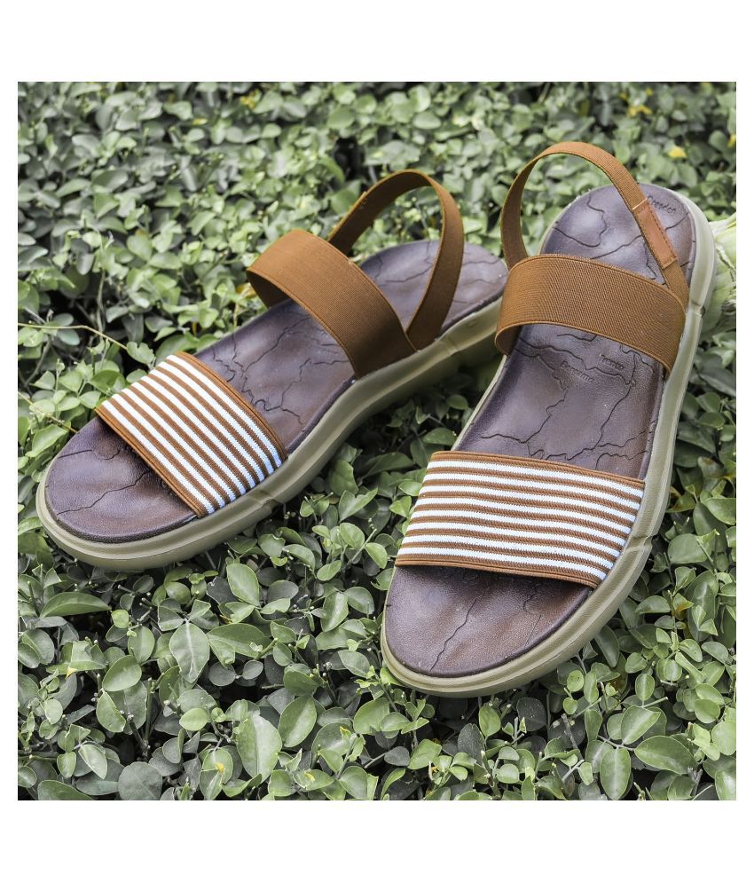    			Bucik Tan Synthetic Floater Sandals